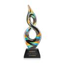 Cosenzo Black on Sheffield Base Unique Glass Award