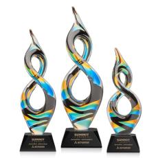 Cosenzo Black on Sheffield Base Unique Glass Award - Art Glass Awards