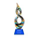 Cosenzo Blue on Sheffield Base Unique Glass Award