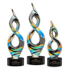 Cosenzo Black on Marvel Base Unique Glass Award - Art Glass Awards