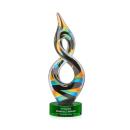 Cosenzo Green on Stanrich Base Unique Glass Award