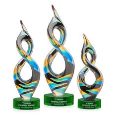 Cosenzo Green on Stanrich Base Unique Glass Award - Glass Awards