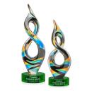 Cosenzo Green on Stanrich Base Unique Glass Award