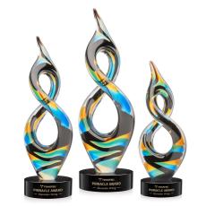 Cosenzo Black on Stanrich Base Unique Glass Award - Art Glass Awards