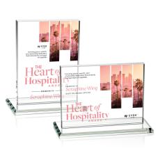 Emperor Full Color Starfire Rectangle Crystal Award - Full Color Imprint