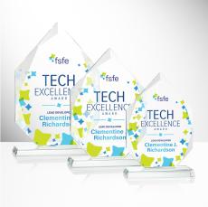 Weston Full Color Peaks Crystal Award - Crystal Awards