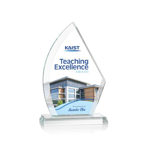 Awards and Trophies - Crystal Awards - Ayrton Full Color Unique Crystal Award