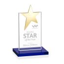 Bryanston Gold Star Blue Towers Crystal Award