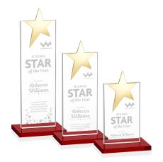 Bryanston Gold Star Red Towers Crystal Award - Crystal Awards