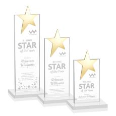 Bryanston Gold Star White Towers Crystal Award - Star Awards