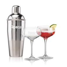Catania Shaker & Mixology Cocktail Set - Martini Glasses