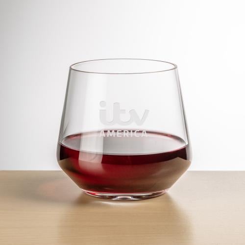 Corporate Gifts - Barware - Wine Glasses - Sturgis Stemless Wine - Deep Etch