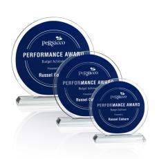 Marcelina Blue Circle Crystal Award - Crystal Awards