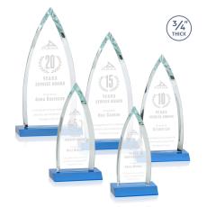 Shildon Sky Blue Peaks Crystal Award - Awards and Trophies