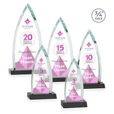 Shildon Full Color Black Peaks Crystal Award - Crystal Awards