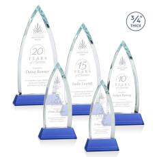 Shildon Blue on Newhaven Peaks Crystal Award - Awards and Trophies