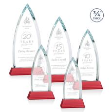 Shildon Red on Newhaven Peaks Crystal Award - Awards and Trophies