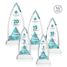 Shildon Full Color  Clear on Newhaven Peaks Crystal Award - Crystal Awards