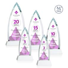 Shildon Full Color White on Newhaven Peaks Crystal Award - Crystal Awards