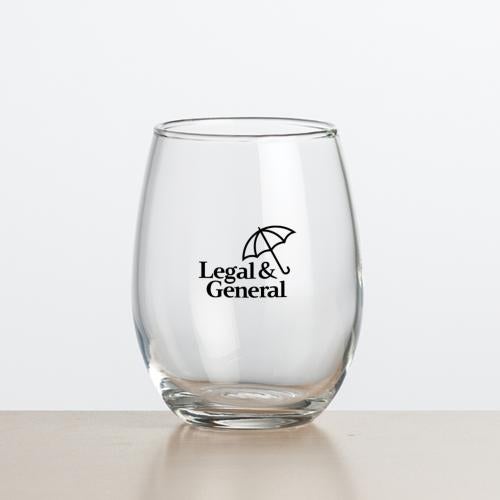 Corporate Gifts - Barware - Wine Glasses - Stanford Stemless Wine - Imprinted