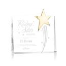 Bradenton Gold Star Rectangle Crystal Award