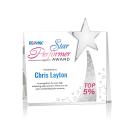 Bradenton Chrome Star Full Color Rectangle Crystal Award