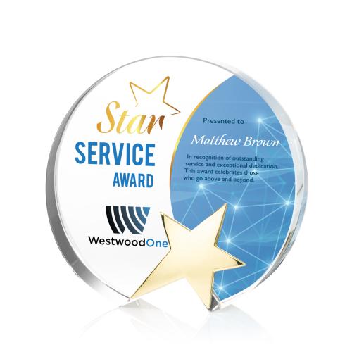 Awards and Trophies - Crystal Awards - Creemore Full Color Star Crystal Award