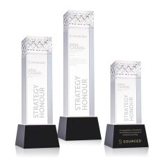 Velson Black on Base Towers Crystal Award - Crystal Awards