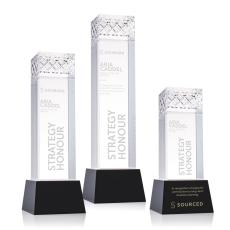 Velson Black on Base Towers Crystal Award - Crystal Awards