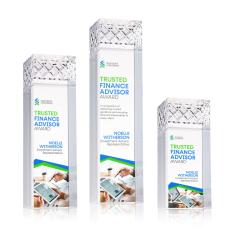 Velson Full Color Towers Crystal Award - Full Color Imprint