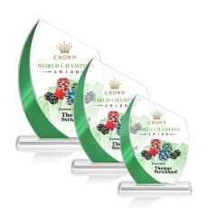 Employee Gifts - Wadebridge Full Color Green Peaks Crystal Award