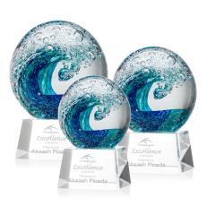 Employee Gifts - Surfside Globe on Robson Clear Glass Award