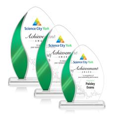 Employee Gifts - Sherborne Full Color Green Peaks Crystal Award