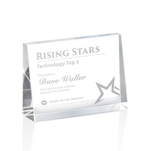 Awards and Trophies - Crystal Awards - Tweed Rectangle Crystal Award