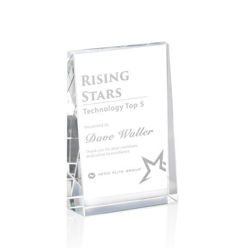 Awards and Trophies - Crystal Awards - Tweed Rectangle Crystal Award