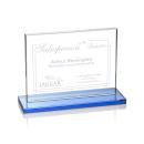 Emperor Sky Blue (Horiz) Rectangle Crystal Award