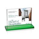 Emperor Full Color Green (Horiz) Rectangle Crystal Award