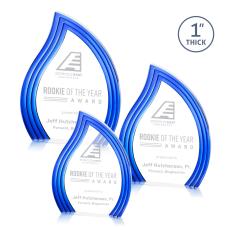 Tidworth Blaze Blue Flame Acrylic Award - Acrylic Awards