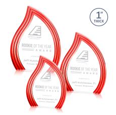 Tidworth Blaze Red Flame Acrylic Award - Acrylic Awards