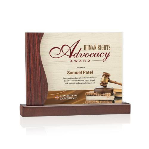 Awards and Trophies - Crystal Awards - Glass Awards - Hartwell Full Color Rectangle Glass Award