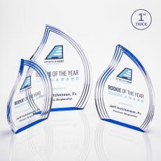 Tidworth Full Color Blue Flame Acrylic Award - Full Color Imprint