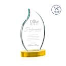 Croydon Gold on Alberton Base Flame Crystal Award