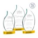 Croydon Gold on Alberton Base Flame Crystal Award