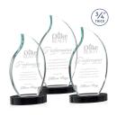 Croydon Black on Alberton Base Flame Crystal Award