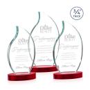 Croydon Red on Alberton Base Flame Crystal Award