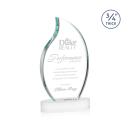 Croydon White on Alberton Base Flame Crystal Award