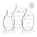 Croydon White on Alberton Base Flame Crystal Award