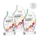 Croydon Full Color Clear on Alberton Base Flame Crystal Award