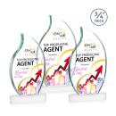 Croydon Full Color White on Alberton Base Flame Crystal Award