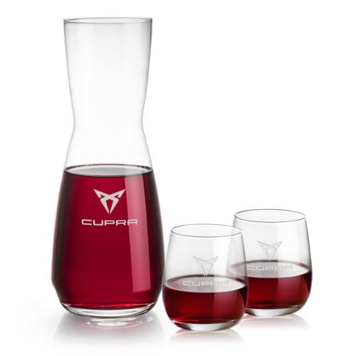 Corporate Gifts - Barware - Gift Sets - Mason Carafe & Crestview Stemless Wine